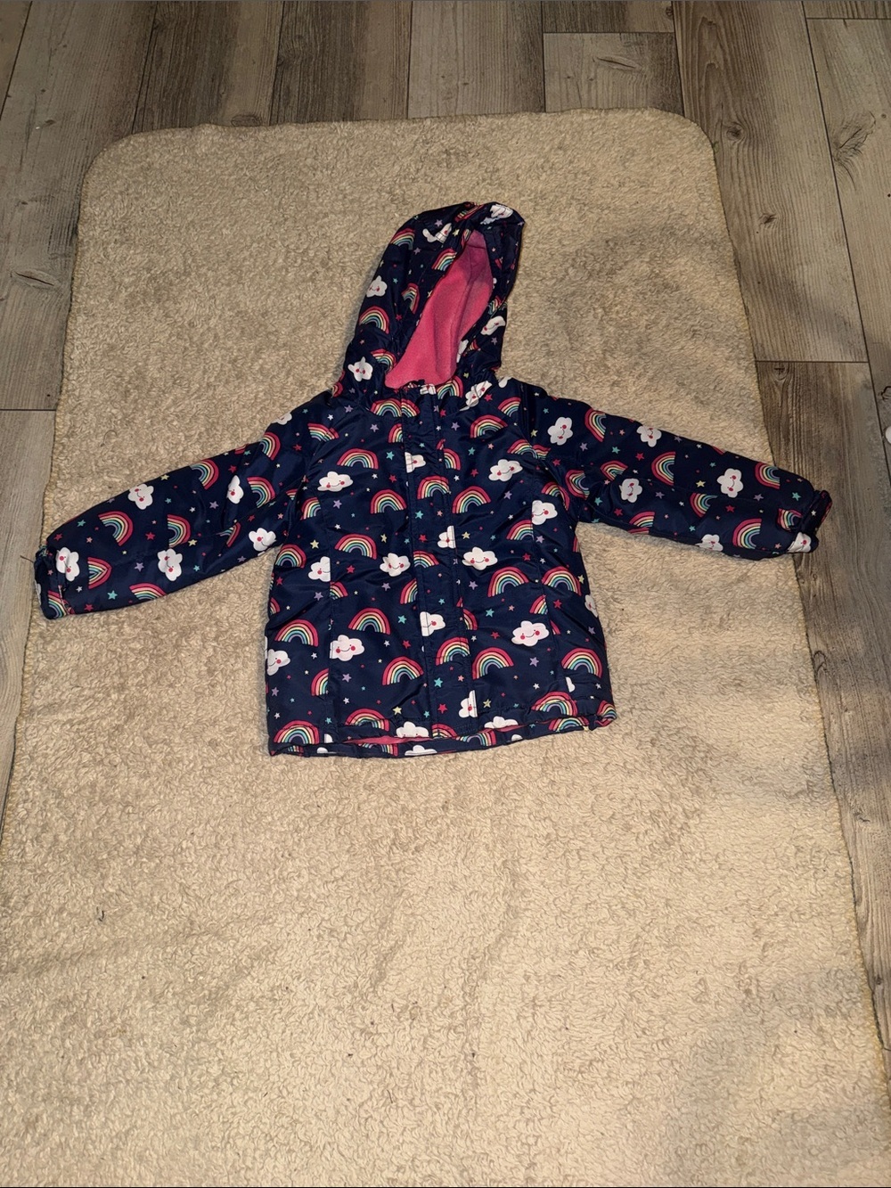 Toddler Children’s Place Rainbow Puffer Jacket